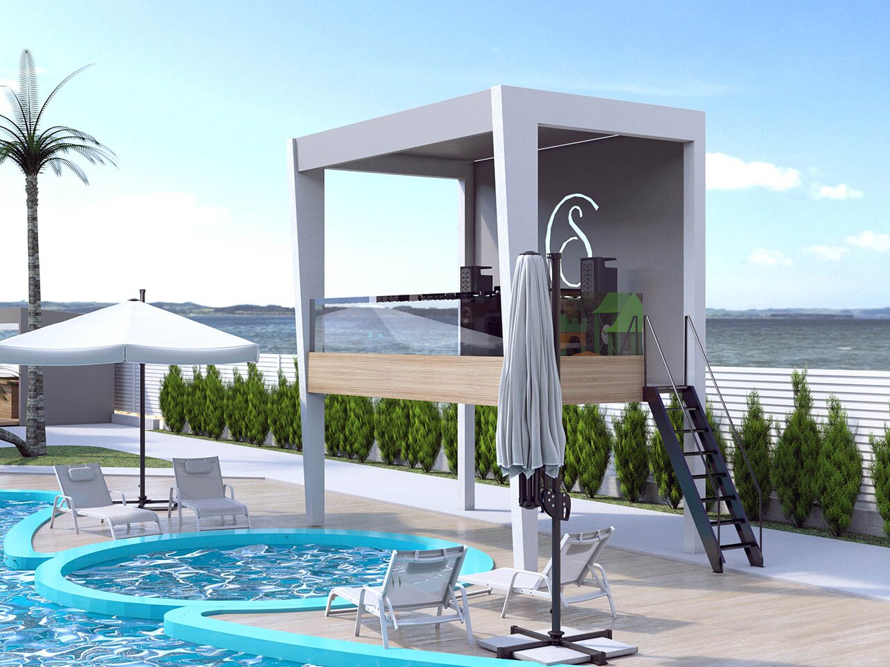 Пул бар + сцена